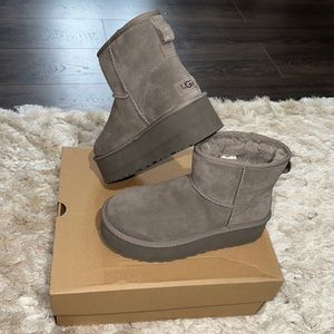 NEW Platform Gray Uggs Authentic